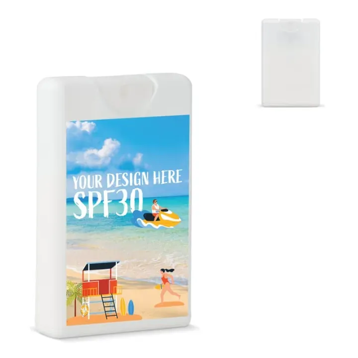 Credit Card Sunscreen Spray SPF30 recycled material - LT91839 (gadzety reklamowe)